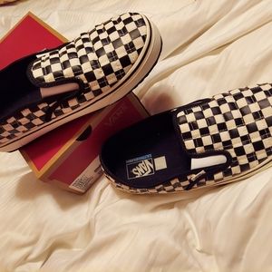 Men's Checkered Slip-er Vans slip ons